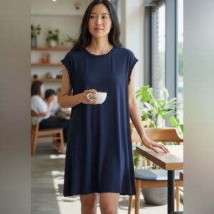 Annalee + Hope Midnight Blue Ruffle Dress in xlg